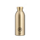 sleek thermal water bottle in gold