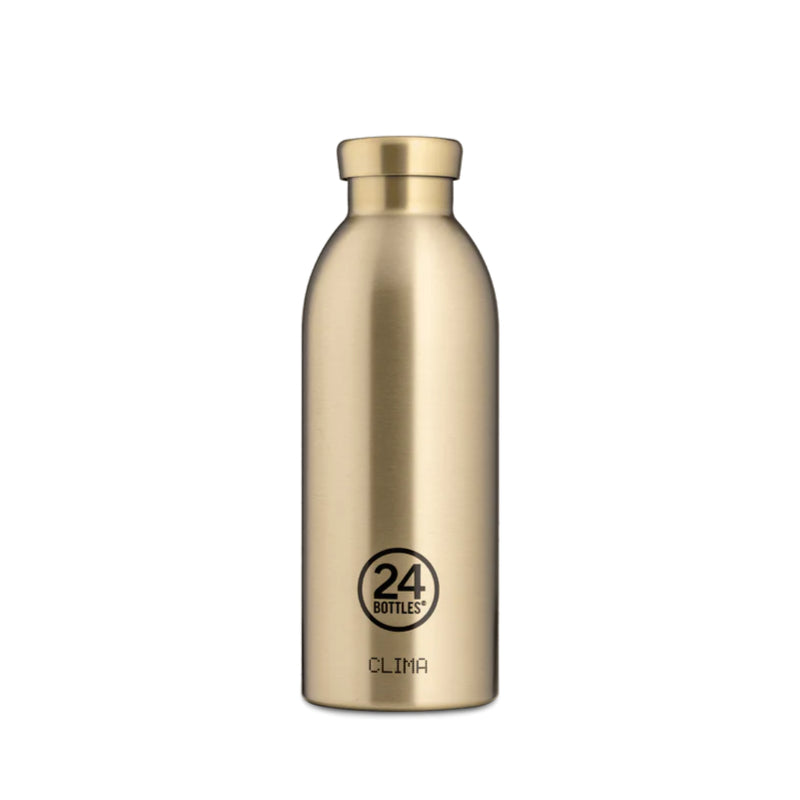 sleek thermal water bottle in gold