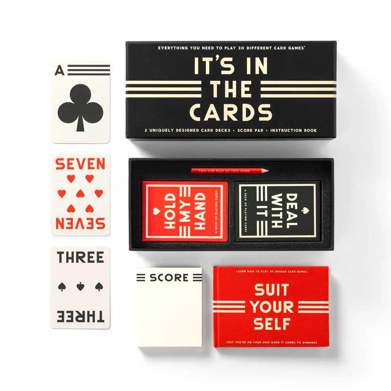 game set with everything you need to play 30 card games