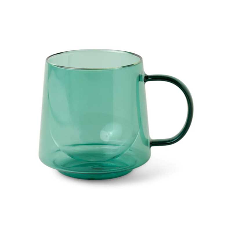 unique double walled mug in green