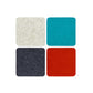 Square felt coaster set made from 100% merino wool