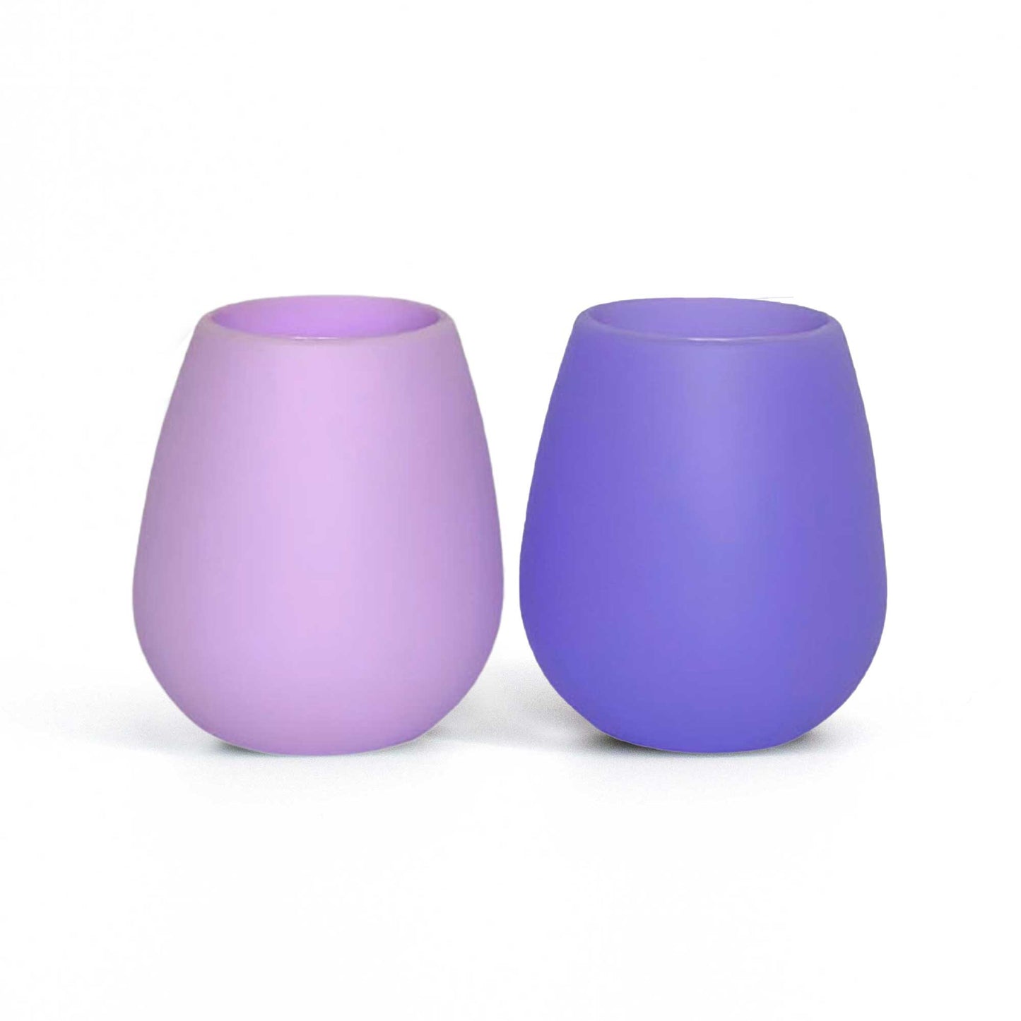 Set of two wine glasses made from food-grade silicone