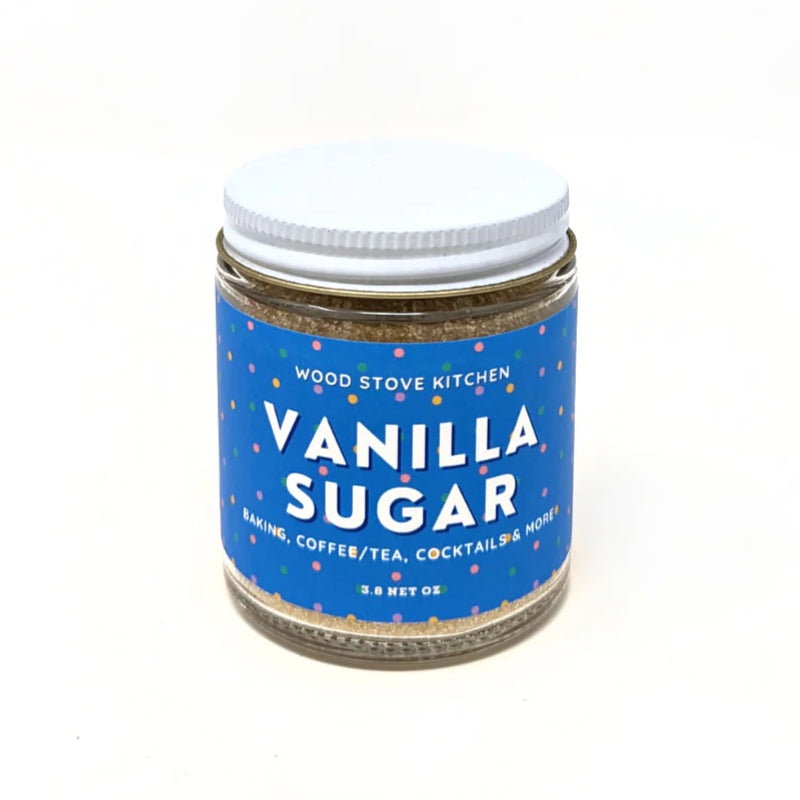 jar of vanilla infused baking sugar