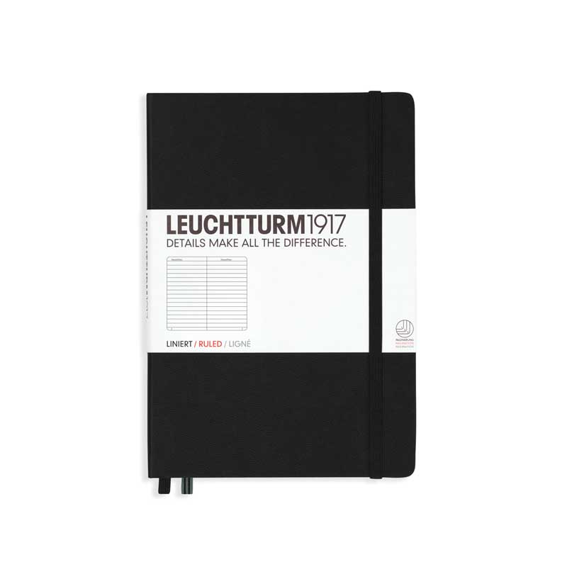 High-quality blank notebook in black