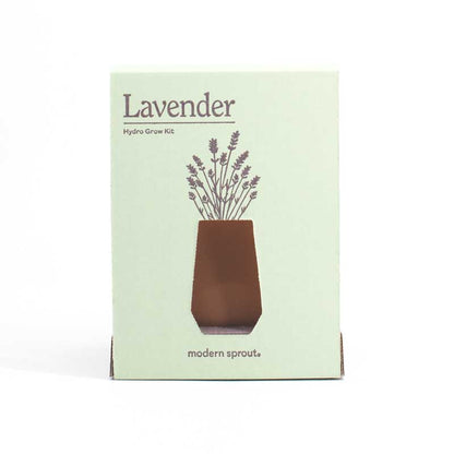 Grow kit with lavender seeds and a self-watering container