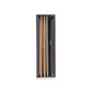 Set of four sleek, metallic ballpoint pens with black ink