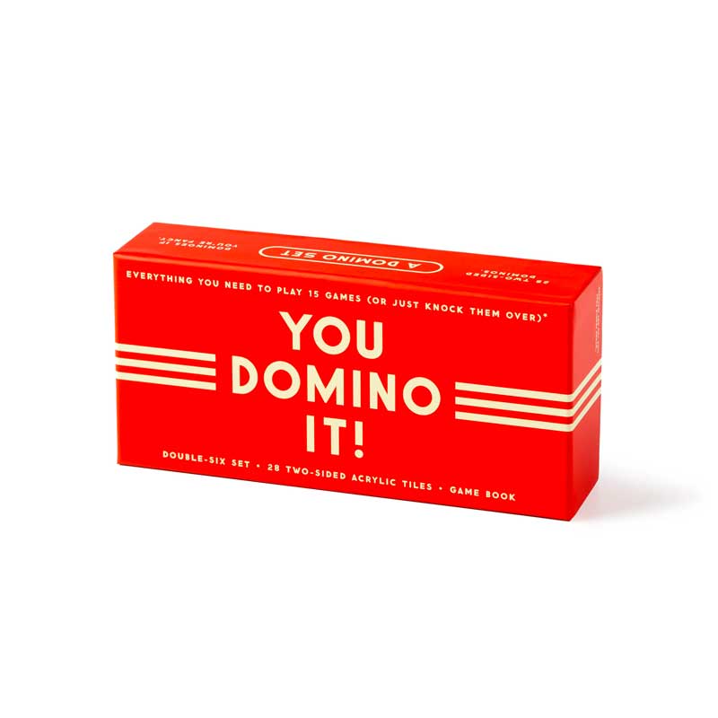 Family-Friendly boxed domino game "You Domino It!" 