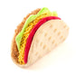 Cute, interactive plush dog toy shaped like a taco